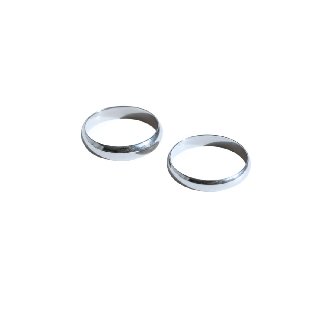 Agathe - Double joncs argentés acier inoxydable