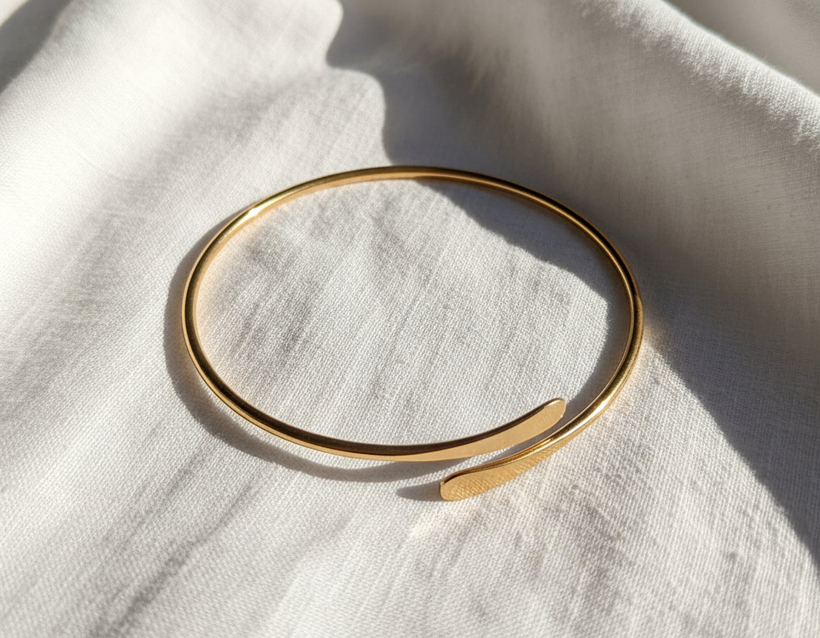 Johanna - Bracelet jonc doré