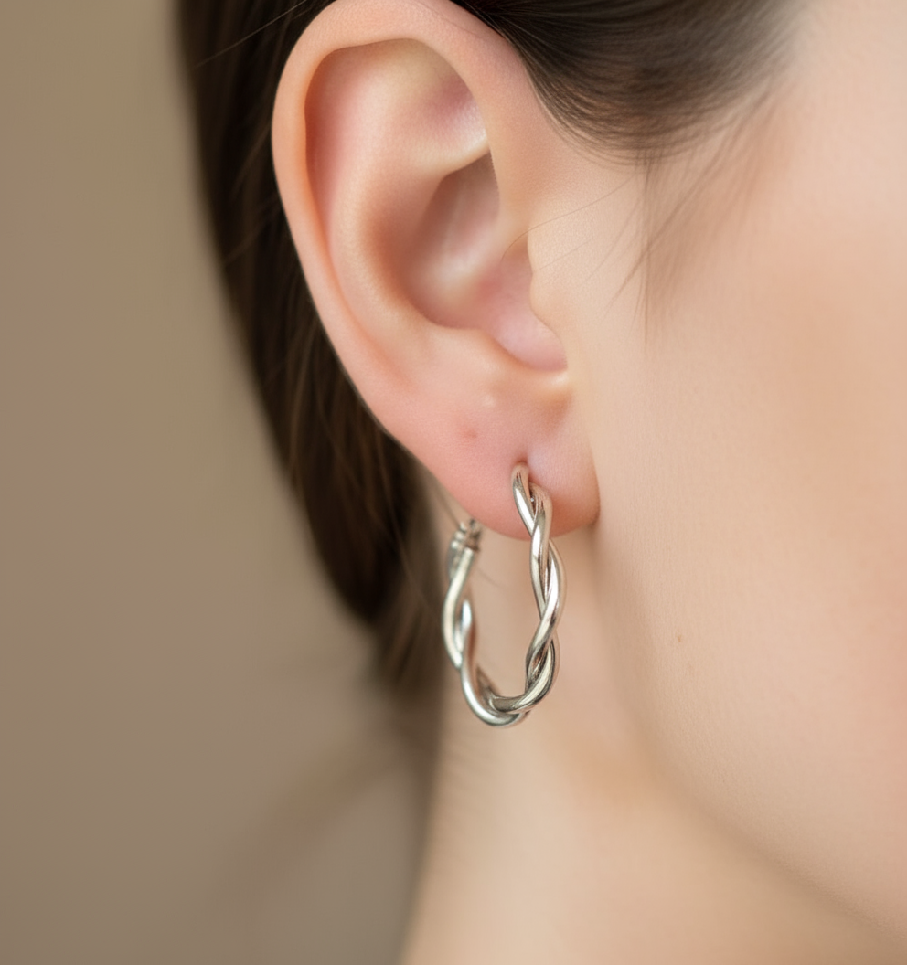 Chloé - Boucles d'oreilles argentées