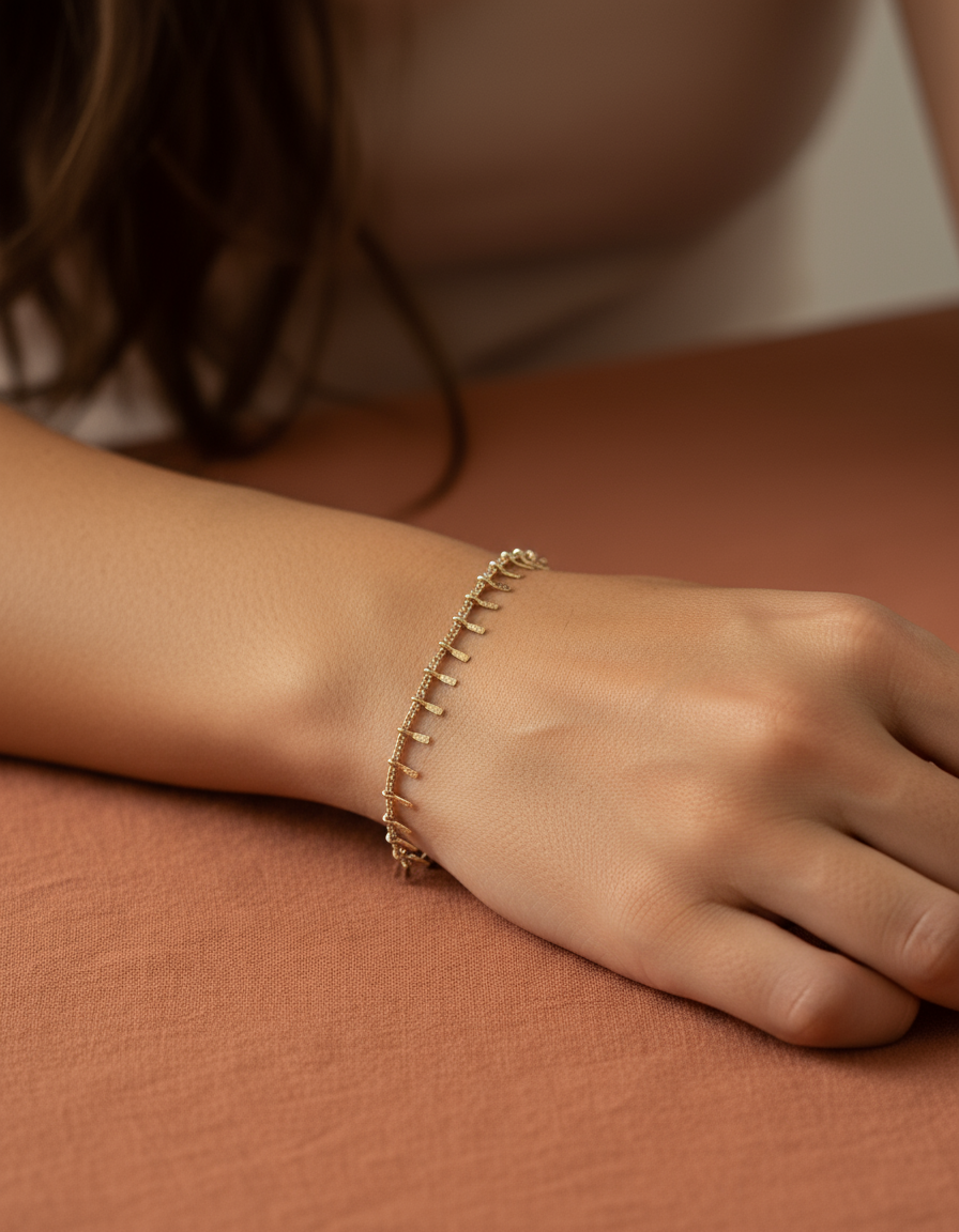 Marie - Bracelet fin doré