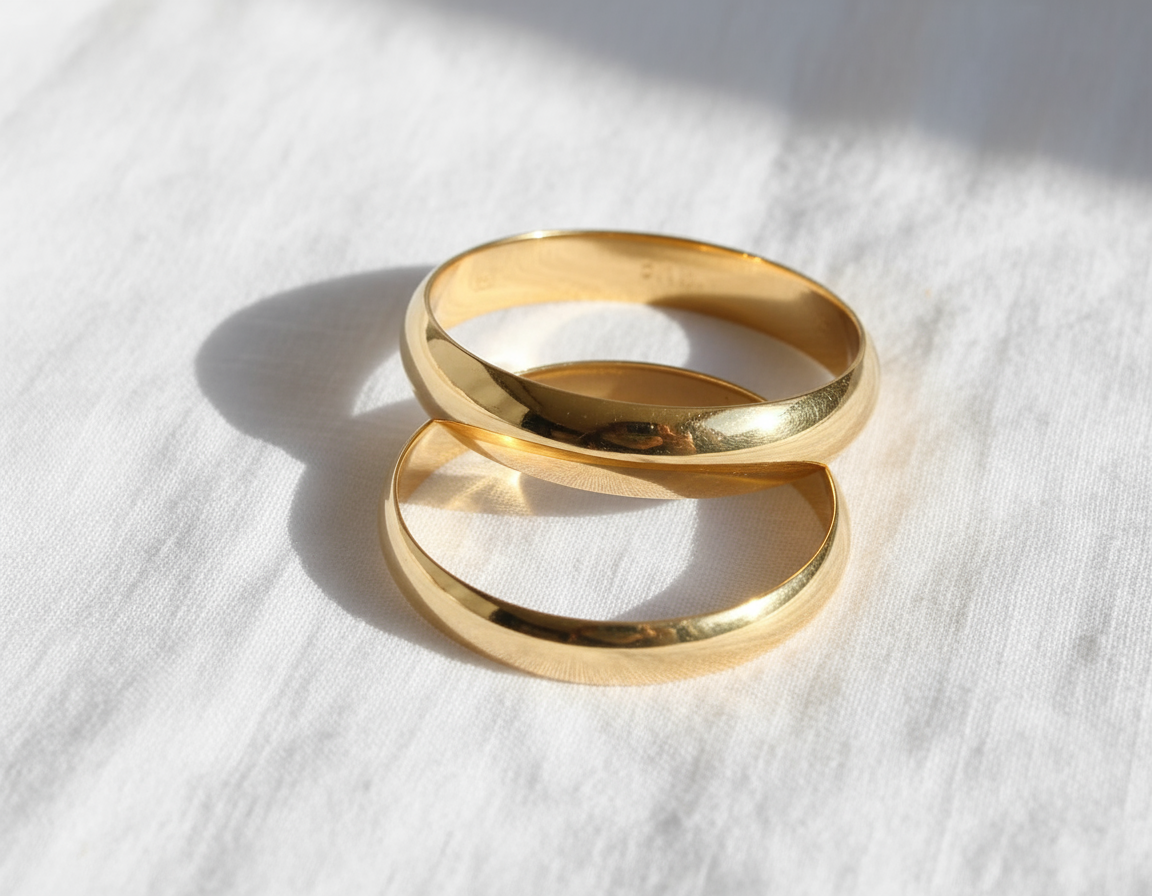 Magnolia - Ensemble de bracelets dorés