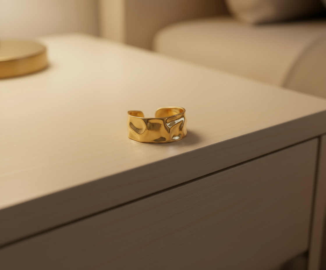 Anastasia - Bague créole dorée