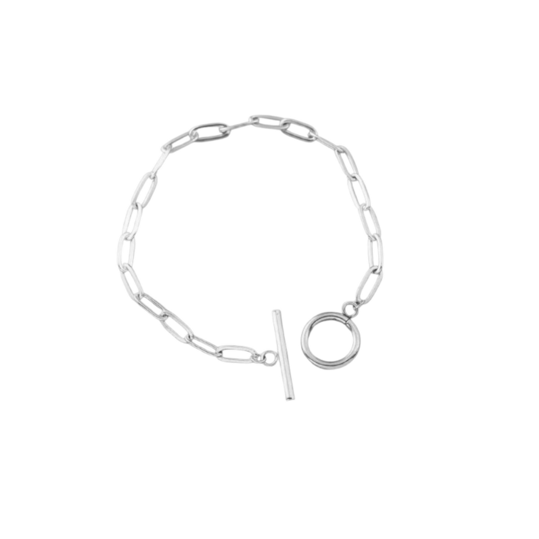 Flore - Bracelet argenté acier inoxydable
