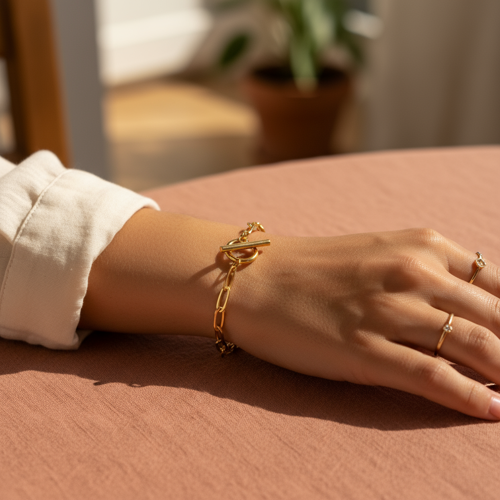 Vanille - Bracelet doré acier inoxydable