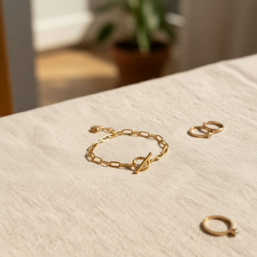 Vanille - Bracelet doré acier inoxydable