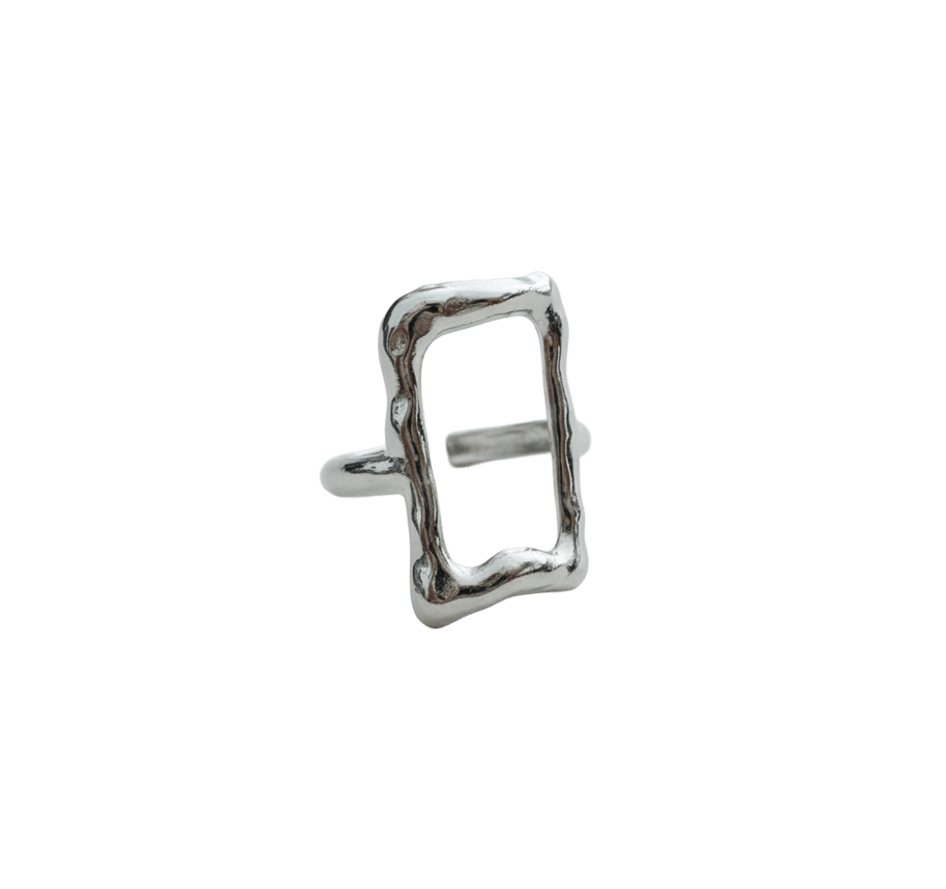 Clara - Bague en acier inoxydable argenté